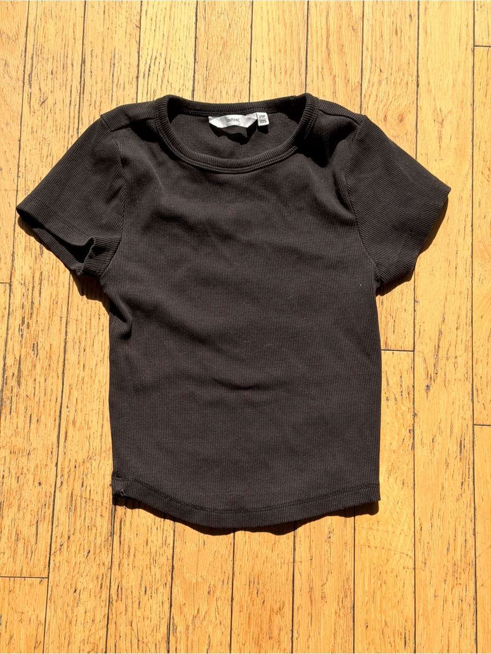 Everyday Ribbed Short Sleeve Tee - Black